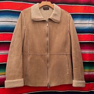 Guess Vintage 1990’s Y2K Guess Leather Suede shearling Trucker Jacket Size Med